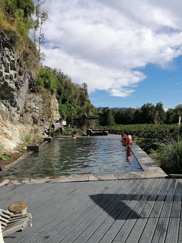 Vista de las termas del Sol