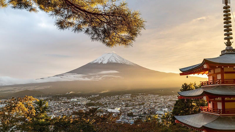Vista del monte Fuji Japón