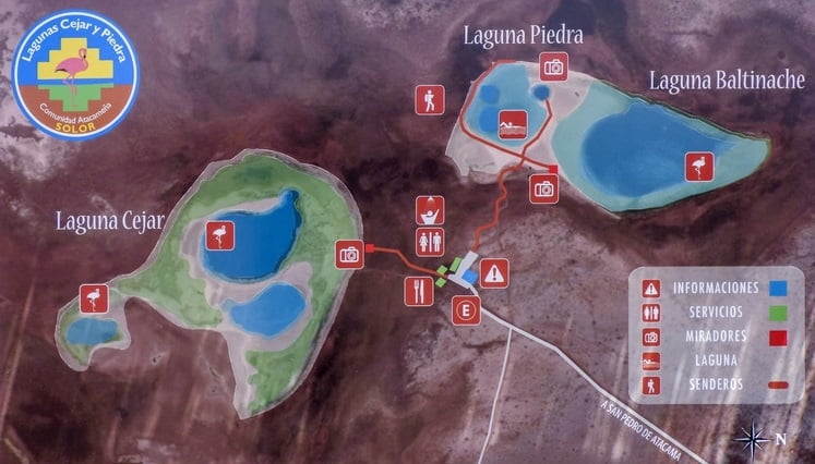Mapa Laguna Cejar - Piedra - Baltinache