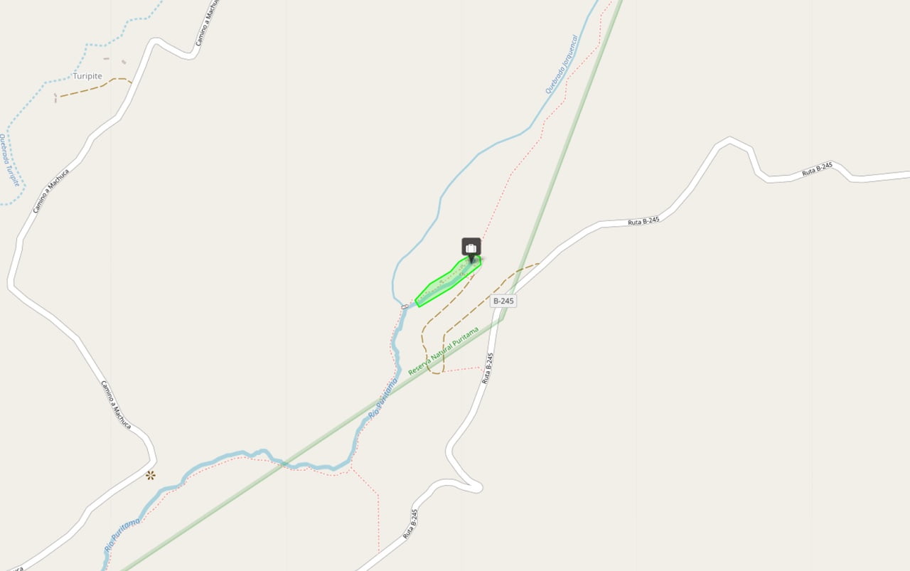 Mapa de las termas de Puritama