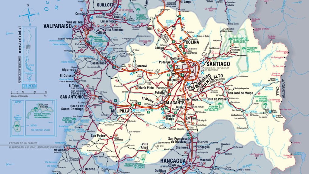 Mapa de la Región Metropolitana