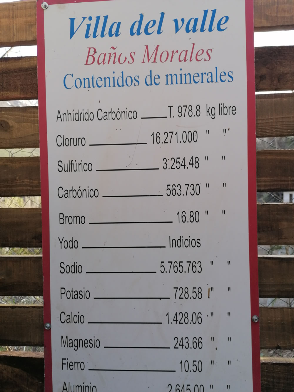 Minerales de baños morales