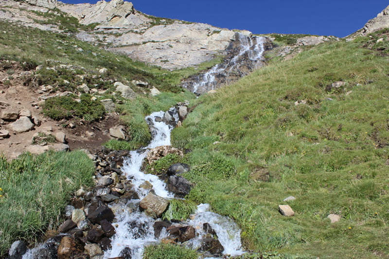 cascada antes de llegar a la laguna