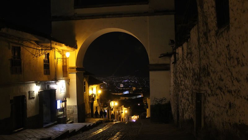 Vista del Cusco de noche