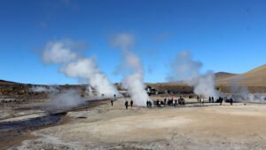 vista de los geiser del tatio