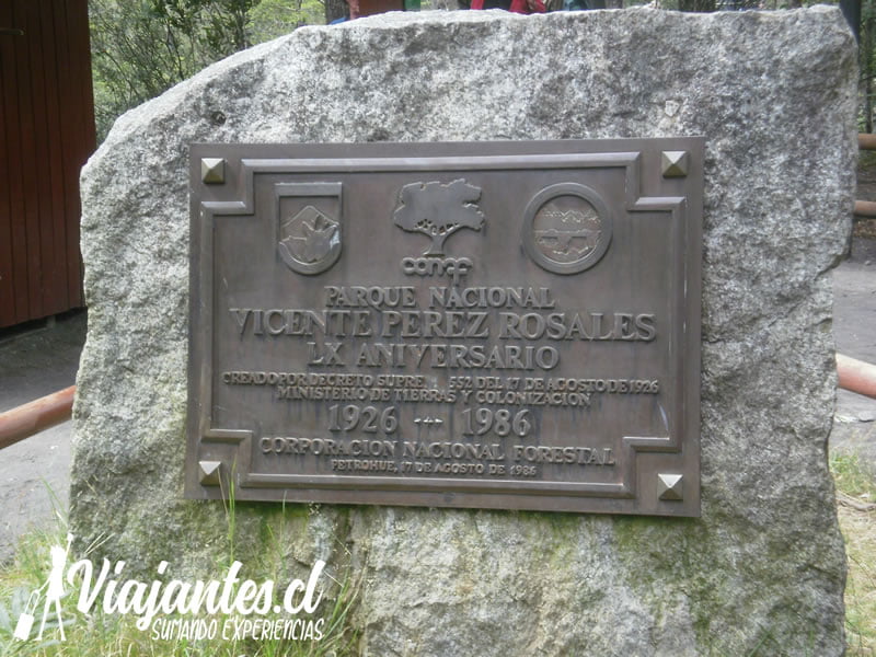 Placa Parque Nacional Vicente Perez Rosales